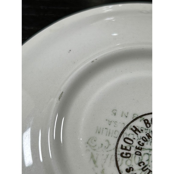 Vintage Geo H Bowman Son Lusterware Demitasse Cup Saucer Gold Floral Iridescent - Picture 7 of 7